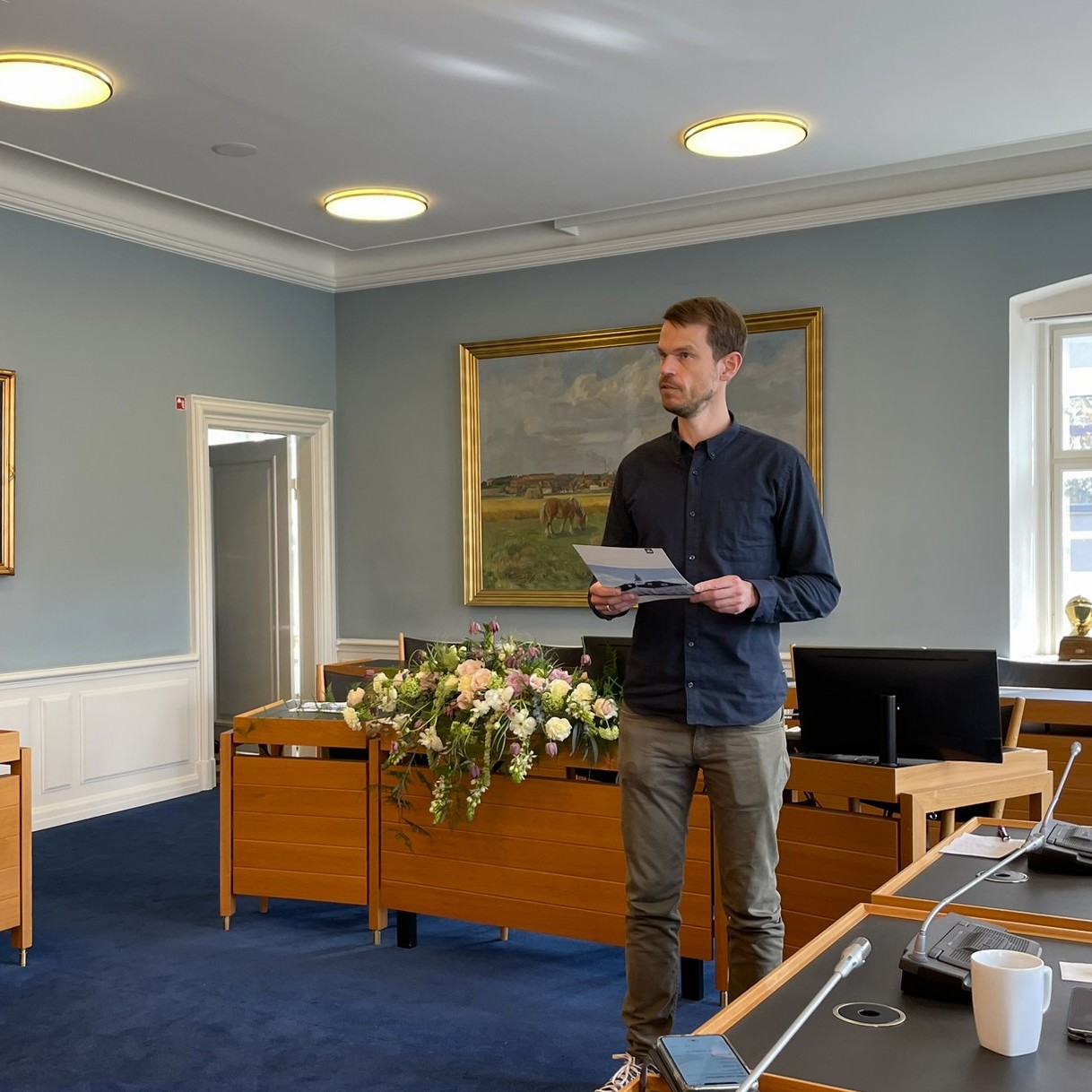Svend Brinkmann præsenterede det nye ritual på det gamle rådhus.