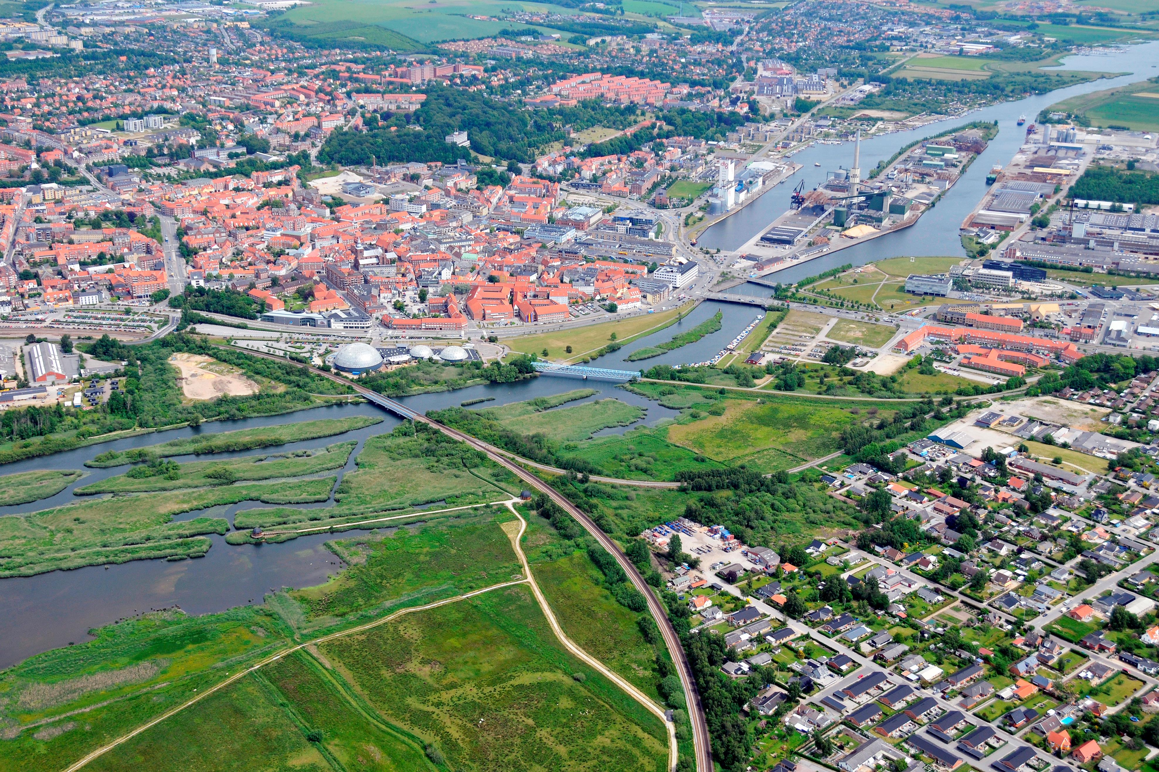 Randers set fra luften